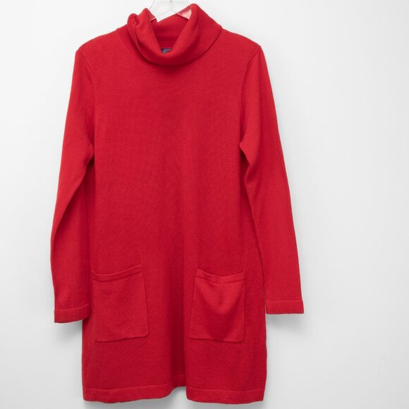 Joules Dresses & Skirts - Joules Ansley Sweater Dress Tunic Shift Roll Neck Knit Red Size 12 New